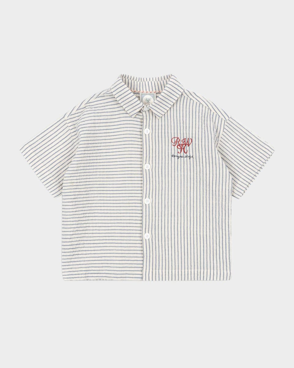 Rosie H-W x Boy's Duo Striped Seersucker Shirt, Size 18M-